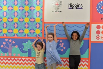 Co Creative Connection Higgins Islington Summer Reveal. Children In Front Of Mural(1)